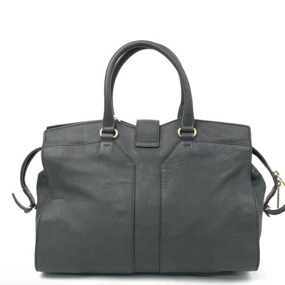 Yves Saint Laurent Chyc Leather Handbag Grey Color - Picture 2 of 10